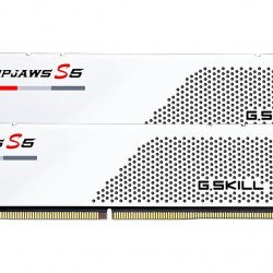 RAM памет за настолен компютър G.SKILL Ripjaws S5 White, 32GB(2x16GB), DDR5, PC5-41600, 5200MHz, CL36, F5-5200J3636C16GX2-RS5W