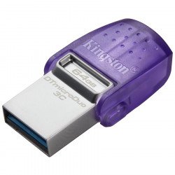 USB Преносима памет KINGSTON 64GB DataTraveler microDuo 3C 200MB/s dual USB-A + USB-C EAN: 740617328219