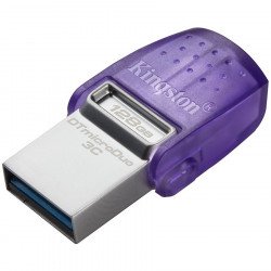 USB Преносима памет KINGSTON 128GB DataTraveler microDuo 3C 200MB/s dual USB-A + USB-C EAN: 740617328165