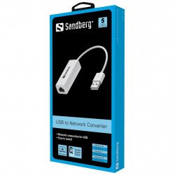 Мрежово оборудване SANDBERG SNB-133-78 :: USB 2.0 мрежова карта Sandberg 100Mbps