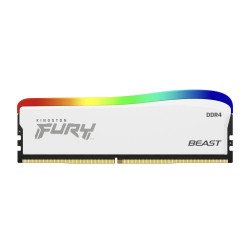 RAM памет за настолен компютър KINGSTON FURY Beast White RGB 16GB DDR4 PC4-25600 3200MHz CL16 KF432C16BWA16