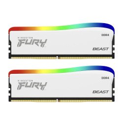 RAM памет за настолен компютър KINGSTON FURY Beast White RGB 16GB(2x8GB) DDR4 PC4-25600 3200MHz CL16 KF432C16BWAK2/16