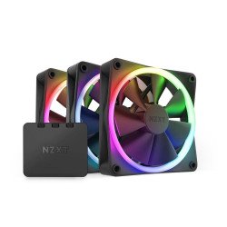 Охладител / Вентилатор NZXT Комплект вентилатори NZXT F120 RGB Black 3 броя и NZXT RGB контролер