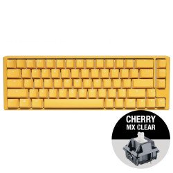 Клавиатура DUCKY Геймърскa механична клавиатура Ducky One 3 Yellow SF 65, Cherry MX Clear суичове