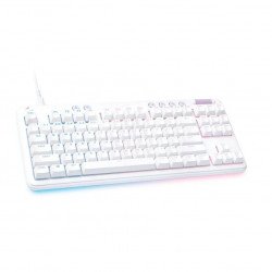 Клавиатура LOGITECH Геймърска механична клавиатура Logitech G G713, TKL, Tactile, RGB LED, US Layout, бяла