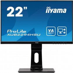 Мултимедийни проектори IIYAMA XUB2294HSU-B1 21.5   VA Panel LED Panel, 1920x1080, 250cd/m2, 3000:1, 4ms, VGA, HDMI, Displayport, USB, speakers, Height adjustment, Pivot, Черен
