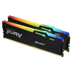 RAM памет за настолен компютър KINGSTON FURY Beast Black RGB 32GB(2x16GB) DDR5 PC5-48000 6000MHz CL36 KF560C36BBEAK2-32