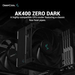 Охладител / Вентилатор DEEPCOOL охладител CPU Cooler AK400 Zero Dark - LGA1700/AM5