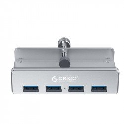Мрежово оборудване ORICO хъб USB 3.0 HUB Clip Type 4 port -  Aluminum - MH4PU-SV