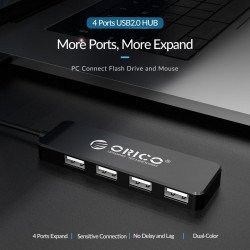 Мрежово оборудване ORICO хъб USB2.0 HUB 4 port White - FL01-WH