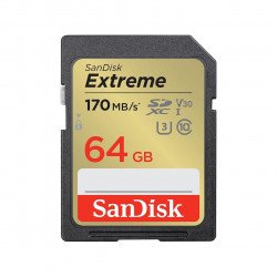 Флаш памет SANDISK Карта памет SANDISK Extreme SDXC, 64GB, UHS-1,Class 10, U3, V30, 80 MB/s