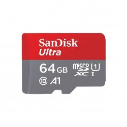 Флаш памет SANDISK Карта памет SANDISK Ultra microSDHC, 64GB, A1, UHS-I, U1, Class 10, 120MB/s, Адаптер