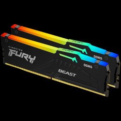 RAM памет за настолен компютър KINGSTON 32GB 5200MT/s DDR5 CL36 DIMM (Kit of 2) FURY Beast RGB 