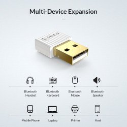 Аксесоари ORICO блутут адаптер Bluetooth 5.0 USB adapter, white - BTA-508-WH