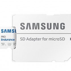 Флаш памет SAMSUNG 256 GB micro SD PRO Endurance, Adapter, Class10, Waterproof, Magnet-proof, Temperature-proof, X-ray-proof, Read 100 MB/s - Write 40 MB/s