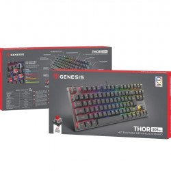 Клавиатура GENESIS Mechanical Gaming Keyboard Thor 303 TKL RGB Backlight Red Switch US Layout Black