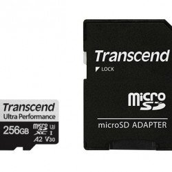 Флаш памет TRANSCEND 256GB microSD w/ adapter UHS-I U3 A2 Ultra Performance