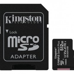 Флаш памет KINGSTON 512GB microSDXC Canvas Select Plus 100R A1 C10 Card + ADP