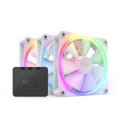 Охладител / Вентилатор NZXT Комплект вентилатори NZXT F120 RGB White 3 броя и NZXT RGB контролер