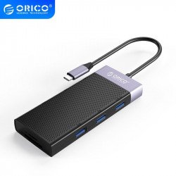 SSD Твърд диск ORICO Type-C Docking Station Power Distribution 3.0 87W - HDMI, Type-C x 1, USB3.0 x 1, USB 2.0 x 2, LAN, SD, VGA, Audio - MDK-10P-BK