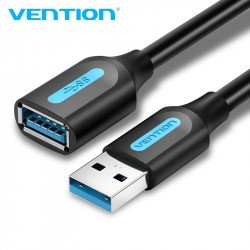 USB кабел Vention Кабел USB 3.0  Extension AM / AF - 1.5M Black - CBHBG