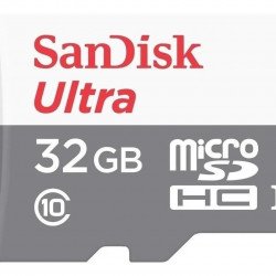 Флаш памет SANDISK Карта памет SANDISK Ultra microSDHC UHS-I, 32GB, Class 10, 80Mb/s, Адаптер