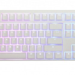 Клавиатура DUCKY Геймърскa механична клавиатура Ducky One 3 Pure White Full Size Hotswap Cherry MX Blue, RGB, PBT Keycaps