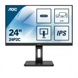 Монитор AOC 24P2C 23.8 inch WLED, IPS panel, 250cd/m2, 1920x1080, 75Hz, HDMI, Displayport,  USB-C, KVMswitch, 4xUSB 3.2, speakers, Height Adjust, Swivel, Pivot, sRGB, Docking