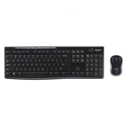 Клавиатура LOGITECH Kомплект безжични клавиатура с мишка Logitech MK270, 2.4 GHZ, Черен