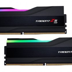 RAM памет за настолен компютър G.SKILL Trident Z5 RGB Black 64GB(2x32GB) DDR5 PC5-48000 6400MHz CL32 F5-6400J3239G32GX2-TZ5RK