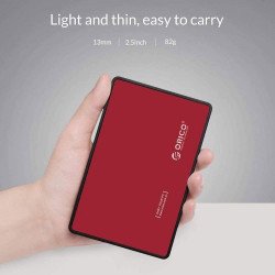 SSD Твърд диск ORICO Външна кутия за диск Storage - Case - 2.5 inch USB3.0 RED - 2588US3-V1-RD