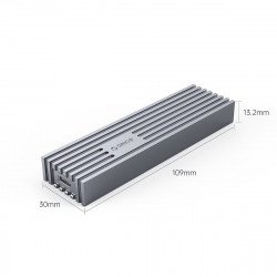 SSD Твърд диск ORICO Външна кутия за диск Storage - Case - M.2 NVMe M-key 10 Gbps Aluminum Heatsink Gray - FV35C3-G2-GY