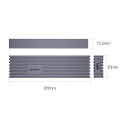 SSD Твърд диск ORICO Външна кутия за диск Storage - Case - M.2 NVMe M-key 10 Gbps Aluminum Heatsink Gray - FV35C3-G2-GY