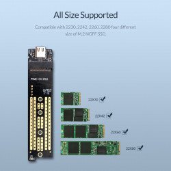 SSD Твърд диск ORICO Външна кутия за диск Storage - Case - M.2 SATA B-key 5 Gbps Black - TCM2F-C3-BK