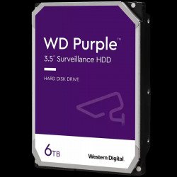 Хард диск WD HDD Video Surveillance WD Purple 6TB CMR, 3.5  , 256MB, SATA 6Gbps, TBW: 180