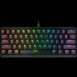 Клавиатура COUGAR PURI MINI RGB, Gaming Keyboard, PBT Doubleshot Keycaps, GATERON Mechanical switches, N-Key Rollover, 14 Backlight Effects, Magnetic Protective Cover, Dimensions: 295 x 121 x 38.4