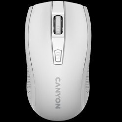 Мишка CANYON MW-7, 2.4Ghz wireless mouse, 6 buttons, DPI 800/1200/1600, with 1 AA battery ,size 110*60*37mm,58g,white