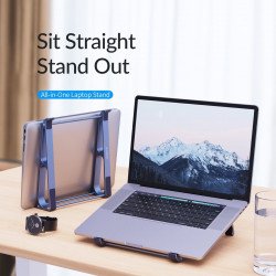 Аксесоари за лаптопи ORICO алуминиева поставка за лаптоп Laptop Stand - Aluminum, Grey, up to 17.4