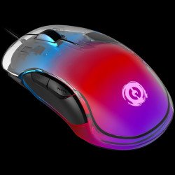 Мишка CANYON Braver GM-728, Optical Crystal gaming mouse, Instant 825, ABS material, huanuo 10 million cycle switch, 1.65M TPE cable with magnet ring, weight: 114g, Size: 122.6*66.2*38.2mm, Black