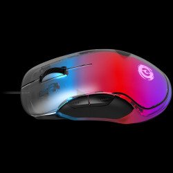 Мишка CANYON Braver GM-728, Optical Crystal gaming mouse, Instant 825, ABS material, huanuo 10 million cycle switch, 1.65M TPE cable with magnet ring, weight: 114g, Size: 122.6*66.2*38.2mm, Black
