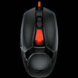 Мишка COUGAR AirBlader Tournament (Black) Gaming Mouse, PixArt PAW3399 Optical Gaming Sensor, 20000DPI, 2000Hz Poling Rate, 80M Clicks Gaming Switches, 6 Programmable Buttons, 62G Extreme Lightweight Design, Ultraflex Cable, Grip Tape, PTFE Skates, BOUNCE-ON System