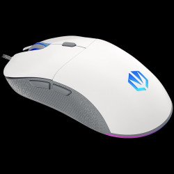Мишка ENDORFY GEM Plus Onyx White Gaming Mouse, PIXART PAW3370 Optical Gaming Sensor, 19000DPI, 67G Lightweight design, KAILH GM 8.0 Switches, 1.8M Paracord Cable, PTFE Skates, ARGB lights, 2 Year Warranty