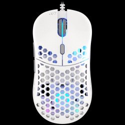 Мишка ENDORFY LIX Plus Onyx White Gaming Mouse, PIXART PAW3370 Optical Gaming Sensor, 19000DPI, 59G Lightweight design, KAILH GM 8.0 Switches, 1.8M Paracord Cable, PTFE Skates, ARGB lights, 2 Year Warranty
