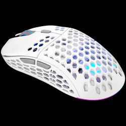 Мишка ENDORFY LIX Plus Onyx White Wireless Gaming Mouse, PIXART PAW3370 Optical Gaming Sensor, 19000DPI, 69G Lightweight design, KAILH GM 8.0 Switches, 1.6M Paracord Cable, PTFE Skates, ARGB lights