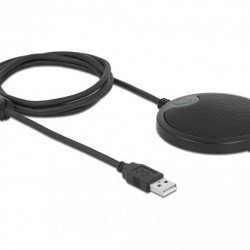 Слушалки DELOCK Настолен микрофон  20672, Omnidirectional, USB, Черен
