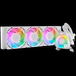 Охладител / Вентилатор EKWB EK-Nucleus AIO CR360 Lux D-RGB - White, 3x EK-FPT FAN 120 D-RGB PWM fans, Rotatable ARGB Pump Top, Intel Sockets LGA: 1150, 1151, 1155, 1156, 1200, 1700, 2011, 2011-3, 2066, AMD Sockets: AM4, AM5, 5 Year Warranty