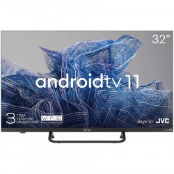 Телевизор KIVI 32 , FHD, Android TV 11, Black, 1920x1080, 60 Hz, Sound by JVC, 2x8W, 27 kWh/1000h , BT5.1, HDMI ports 3, 24 months