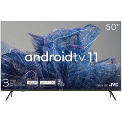 Телевизор KIVI 50 , UHD, Android TV 11, Black, 3840x2160, 60 Hz, Sound by JVC, 2x12W, 70 kWh/1000h , BT5.1, HDMI ports 4, 24 months