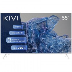 Телевизор KIVI 55 , UHD, Android TV 11, White, 3840x2160, 60 Hz, Sound by JVC, 2x12W, 83 kWh/1000h , BT5.1, HDMI ports 4, 24 months