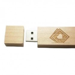USB Преносима памет ESTILLO USB памет ESTILLO SD82, 32GB, USB 2.0, Дървена, Без лого
